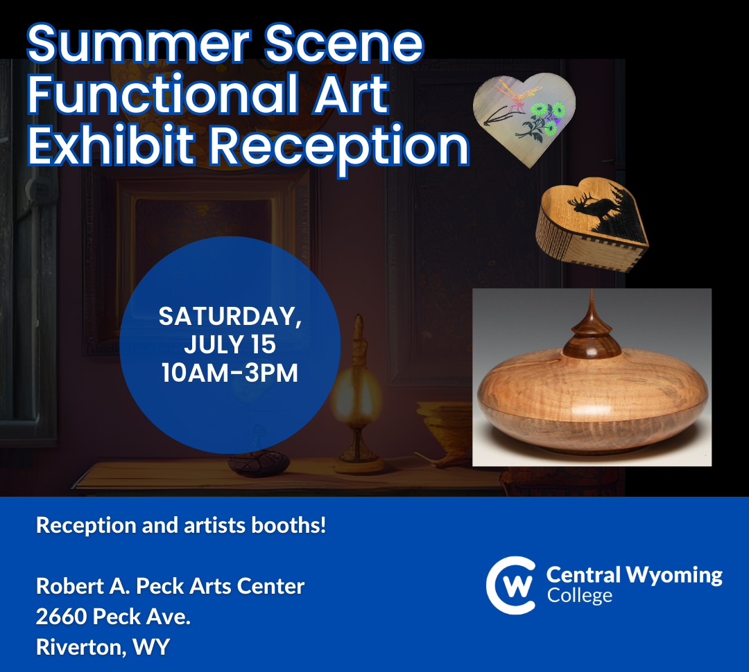 Graphic promoting the Summer Functional Art Scene Reception