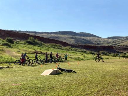 Mountain bikers at the Alpine Science Institute