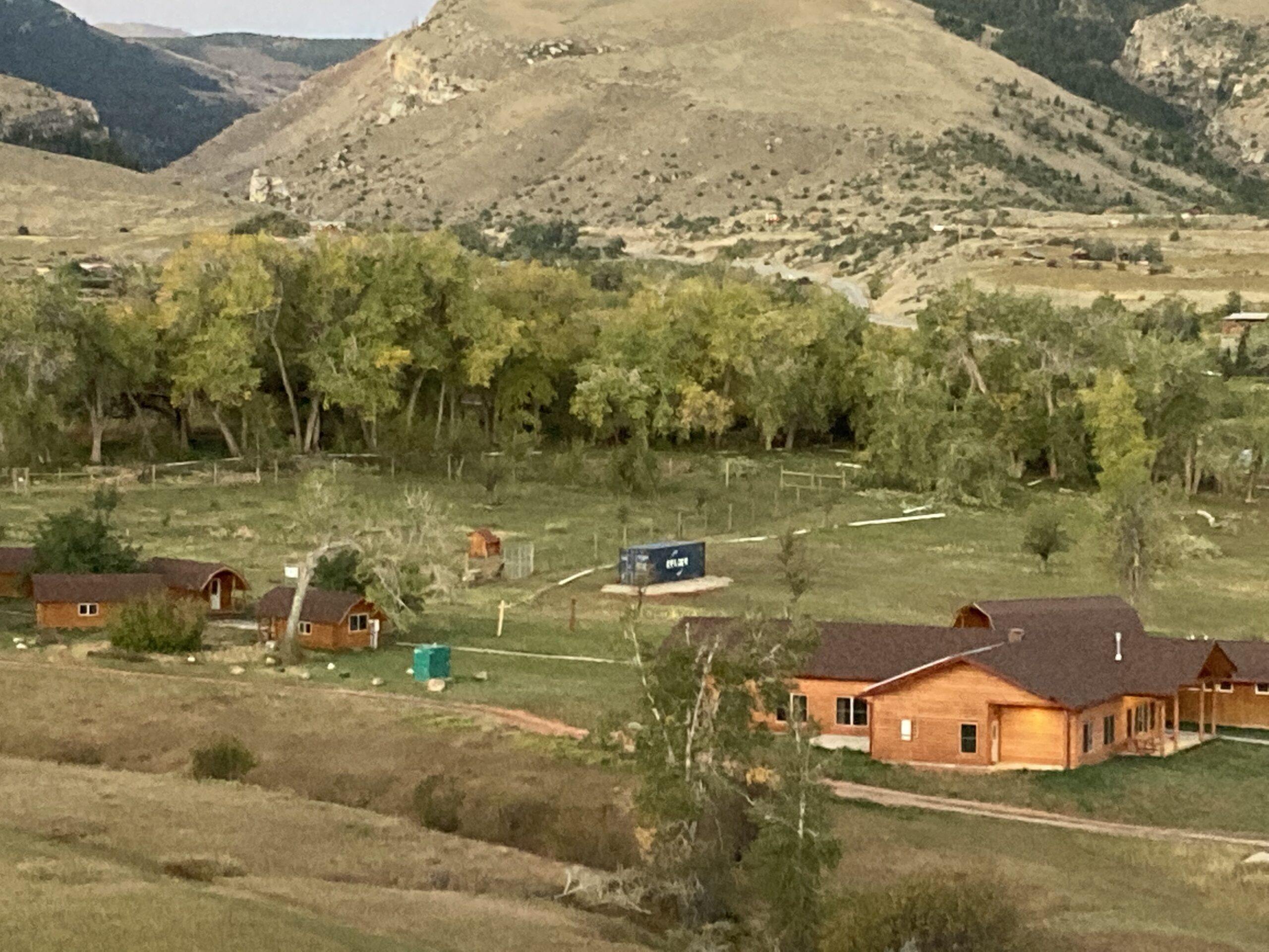 shipping container in the field at CWC's Alpine Science Institute