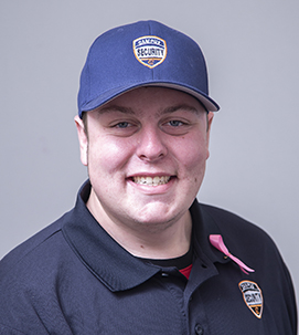 portrait of campus security intern Reid