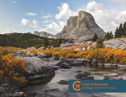 A river running next to a talk rocky mountain.