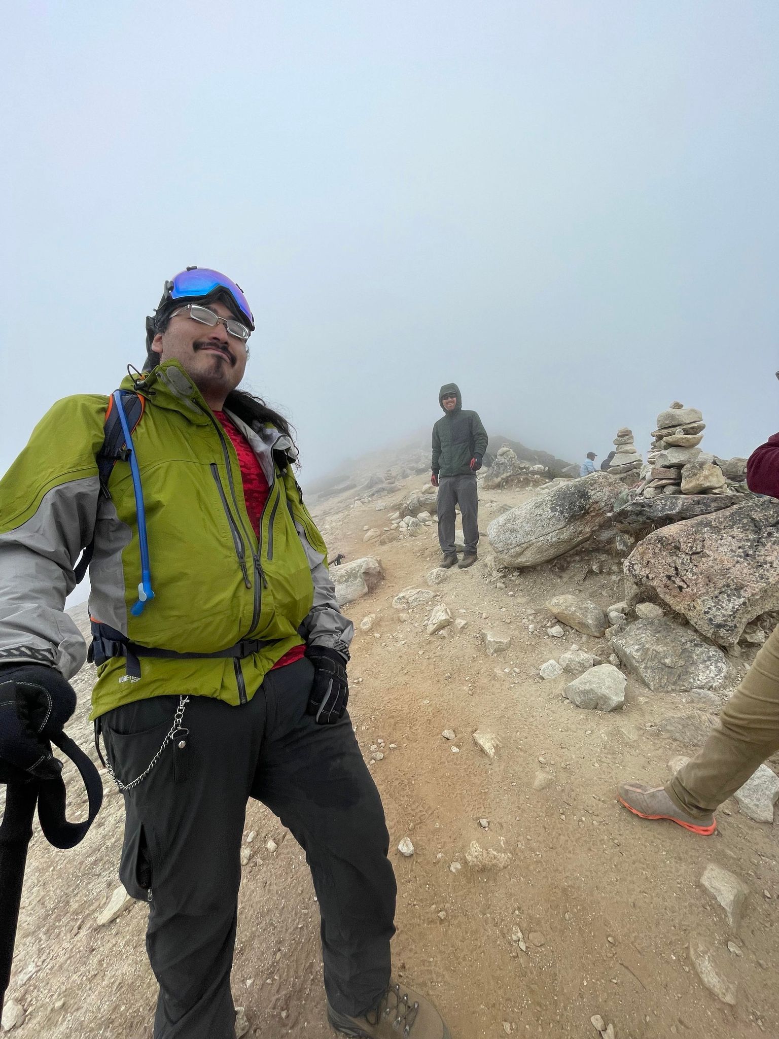 Picture of two CWC students on the base of Mt. Everest