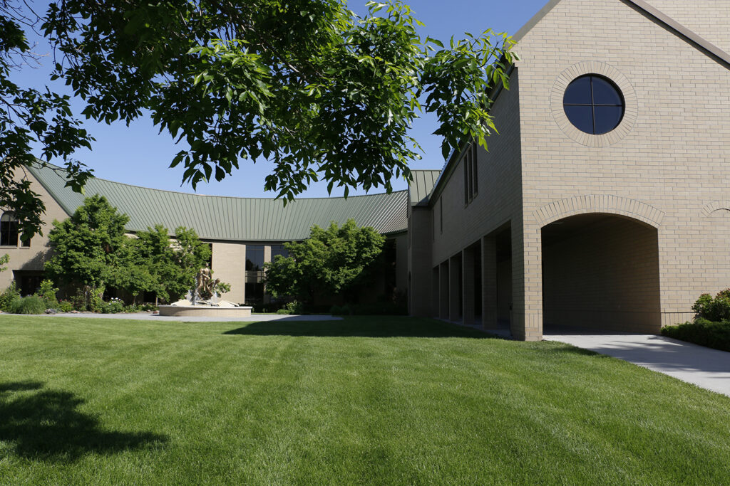 Main hall building and library