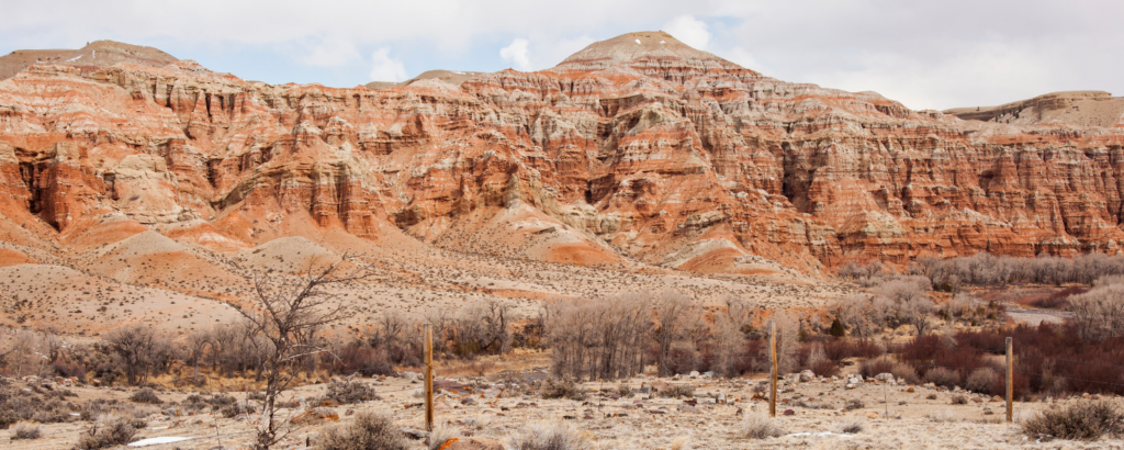 An image of the Dubois red badlands