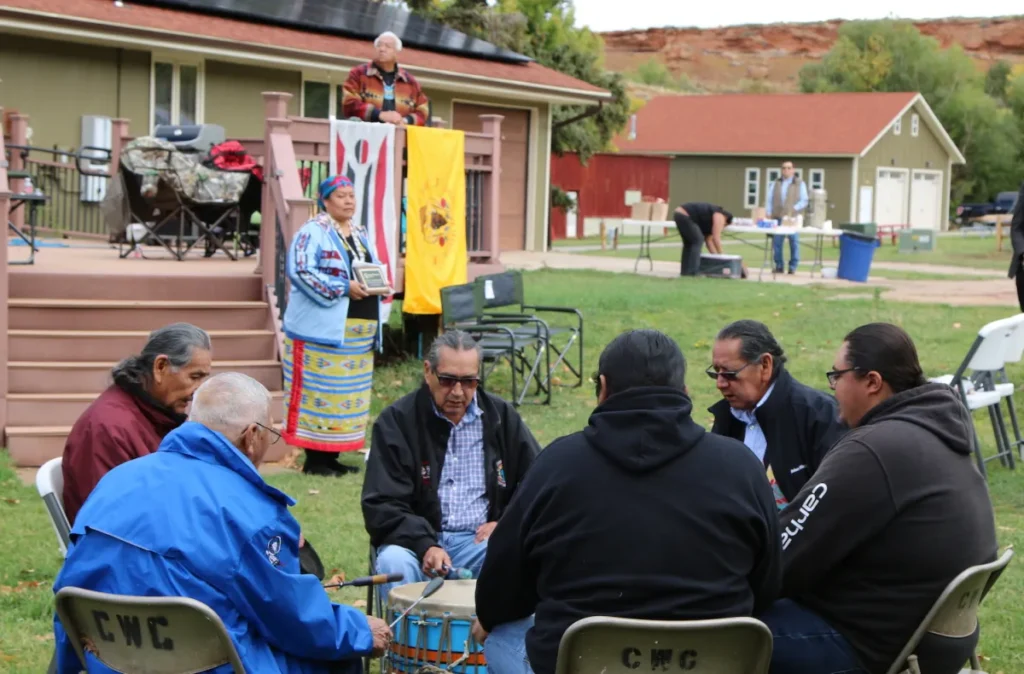 American Indian Drum Circle at an event at CWC's Alpine Science Institute