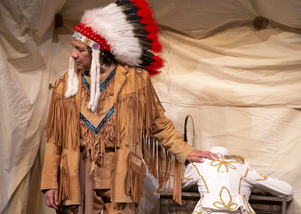 Chief Sitting Bull comforts Annie during the CWC theater production of