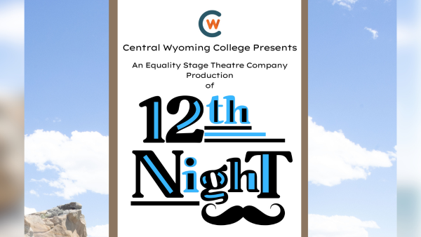 Actors from Equality Stage Theatre Company rehearse Shakespeare’s Twelfth Night on the stage of Central Wyoming College’s Robert A. Peck Arts Center ahead of a free community performance in Riverton.